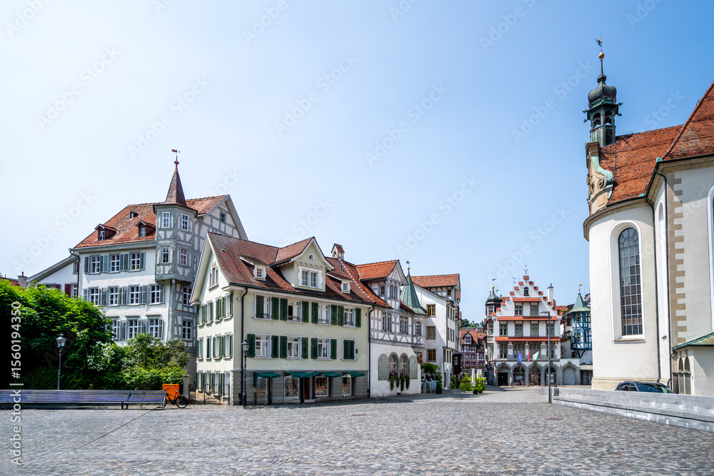 Fototapeta premium Gallusplatz, Altstadt, Sankt Gallen, Schweiz 