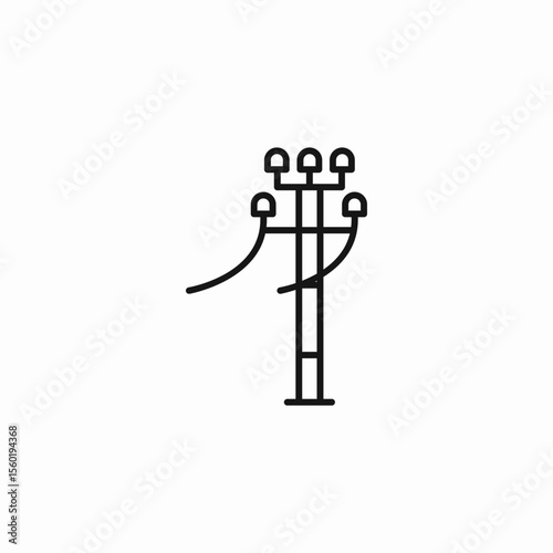 electrical panel connection icon sign vector