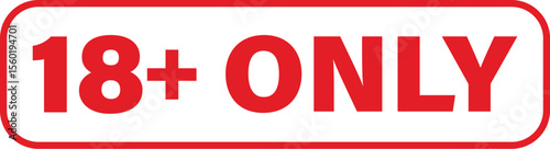 18+ Only Age Restriction Label