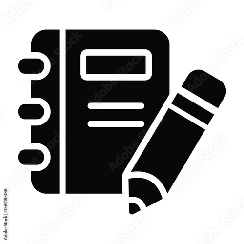 Simple Stationery glyph icon. The icon can be used for websites, print templates, presentation templates, illustrations, etc	

