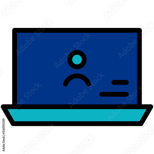 laptop filled line icon