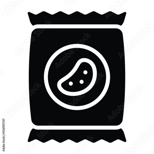 Simple Snack glyph icon. The icon can be used for websites, print templates, presentation templates, illustrations, etc	
