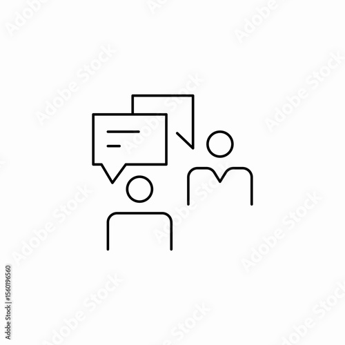 people chat communication icon sign vector