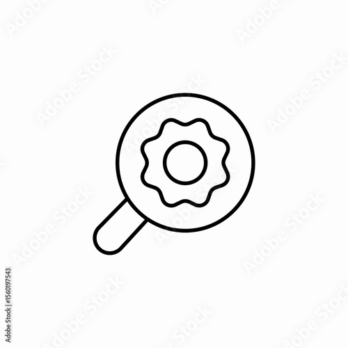 search settings magnifying icon sign vector