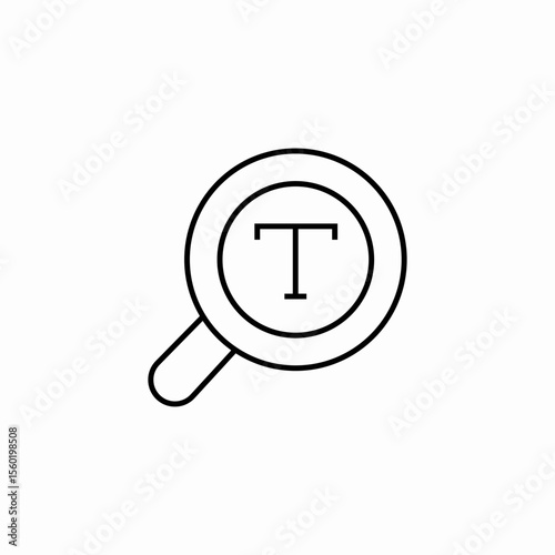 text search magnifying icon sign vector