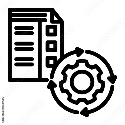 Automated Task Scheduler from the Business Automation icon collection (Outline style)