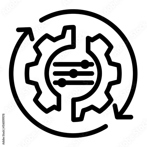 System Interconnection Module from the Business Automation icon collection (Outline style)