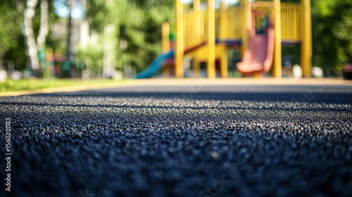 Ground Materials Rubber flooring or engineered wood fiber is preferred for safety. Grass, sand, or pea gravel may be used but are less fall-absorbing. 