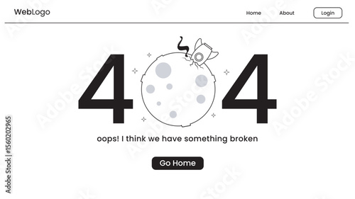 error 404 background. website page not found. search problem banner