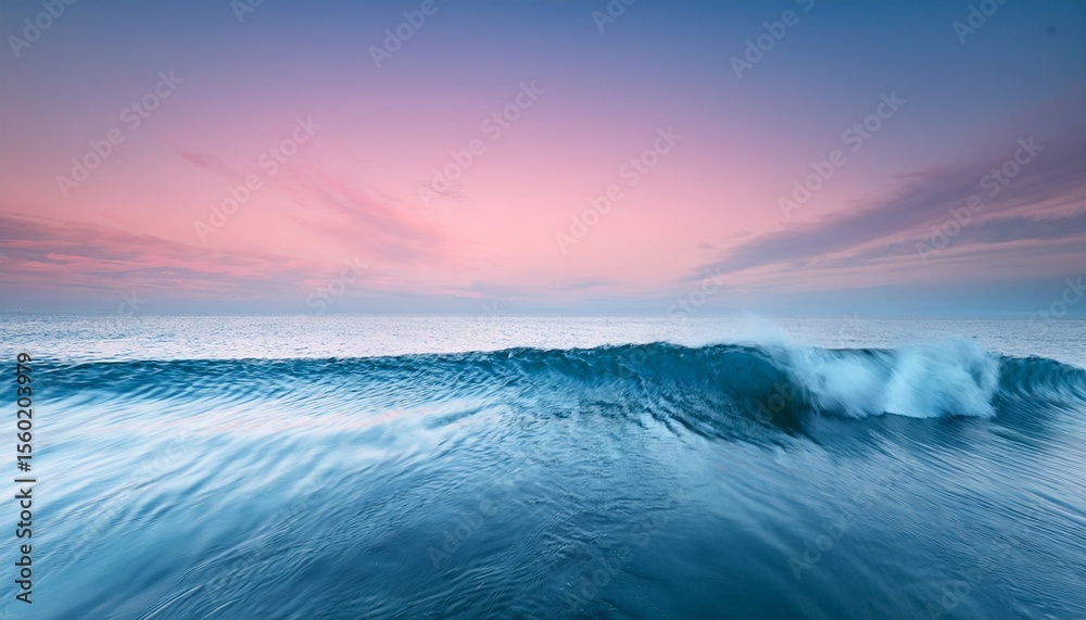 Fototapeta premium soft blue ocean wave on pink background