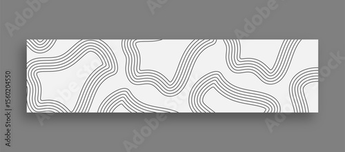 White background contour linkedin banner design