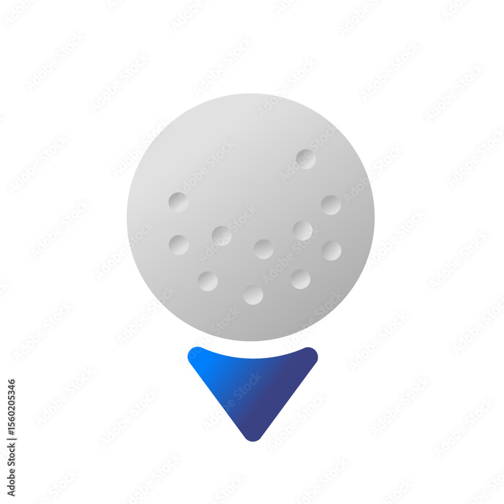Obraz premium golf ball flat icon isolated on white background