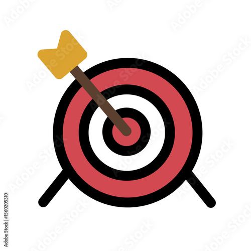 dart hitting target flat icon