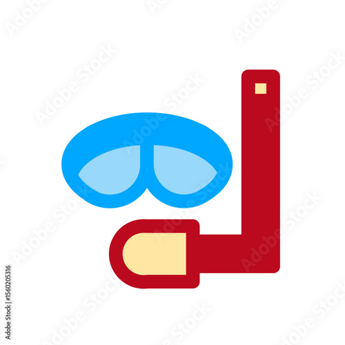 diving equipment flat icon