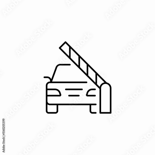 car barrier raised icon sign vector