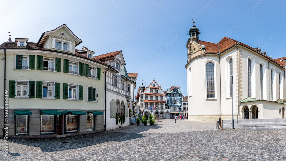 Naklejka premium Gallusplatz, Altstadt, Sankt Gallen, Schweiz 