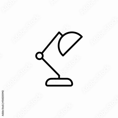 desk lamp light icon sign vector