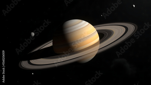 alien saturn planet in space
