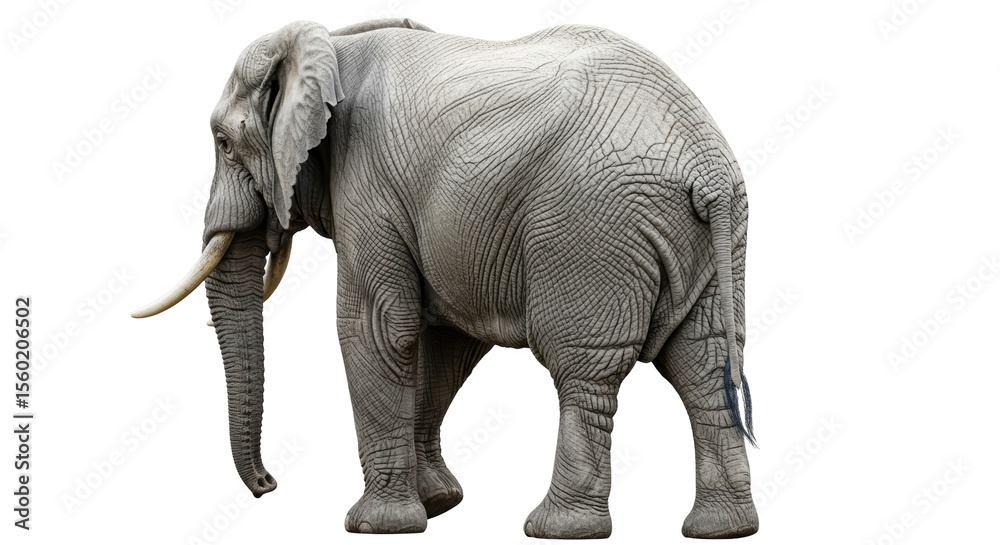 Obraz premium Isolated African Elephant Walking