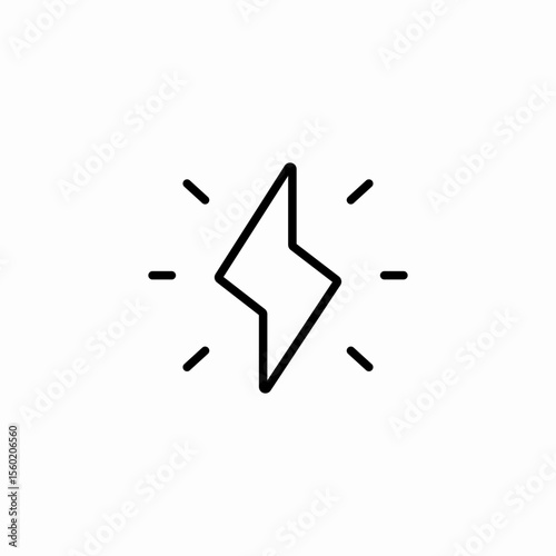lightning bolt energy icon sign vector