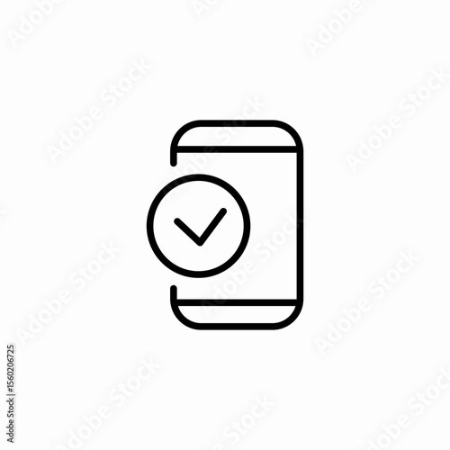 mobile verification confirmed icon sign vector