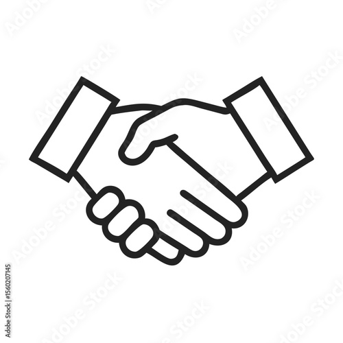 An illustration of a handshake, symbolizing partnership and agreement.