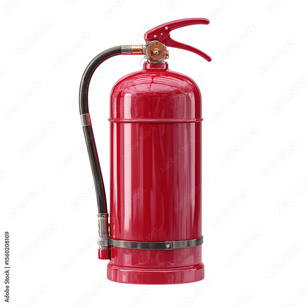 Fototapeta premium Fire extinguisher, red ABC fire extinguisher, isolated on white background 
