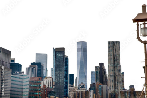 New York city skyline view with no background png