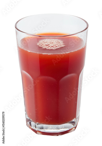 Wallpaper Mural Refreshing tomato juice in a clear glass, showcasing a bright red color and tiny bubbles Torontodigital.ca