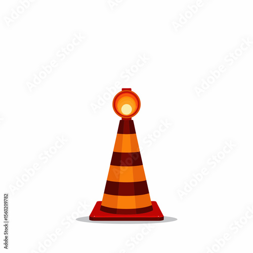 Construction crane lifting a load in minimalist style and yellow color  