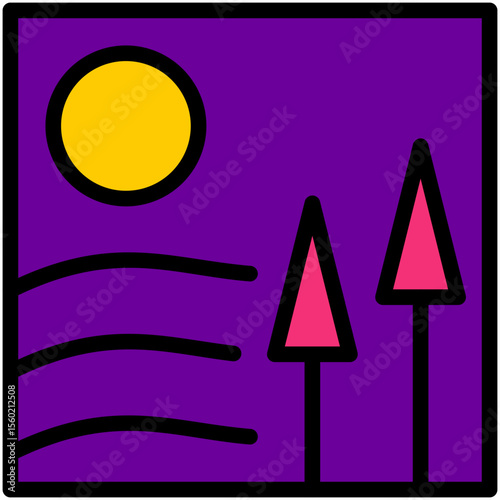 gallery filled line icon