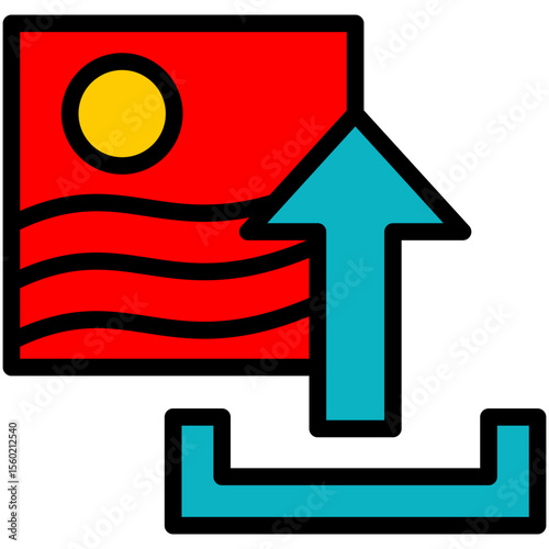 upload filled line icon