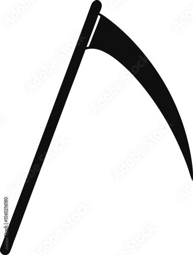 Black axe vector illustration isolated on white background. |