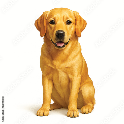 golden retriever puppy vector 
