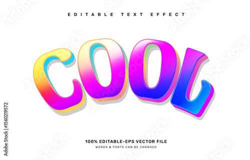 Cool editable text effect template