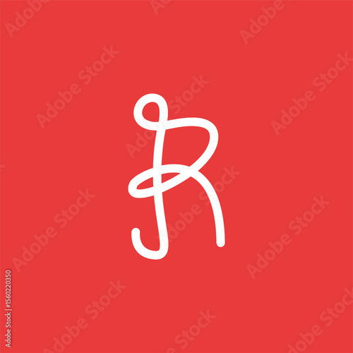initials monogram letter R luxury logo design vector template
