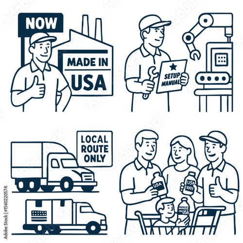 Manufacturing, setup, and delivery processes highlight American made products with family