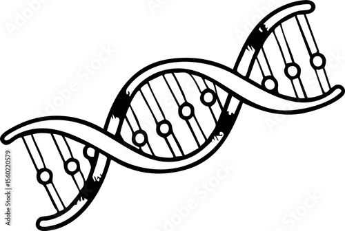 Immunotherapy concept illustrated with simple DNA helix symbol for scientific research