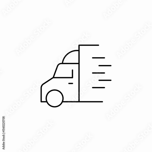 fast delivery truck icon sign vector