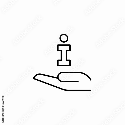hand information help icon sign vector