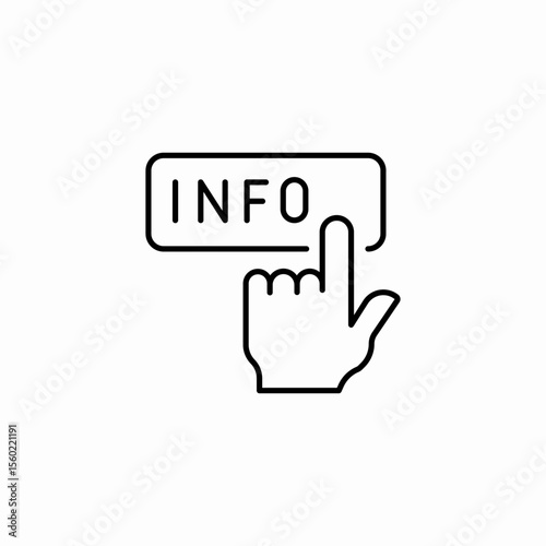 info button hand icon sign vector