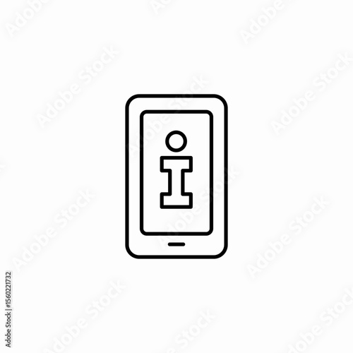 mobile info display icon sign vector