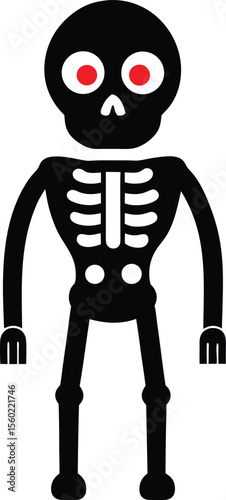 Skeleton halloween silhouette black