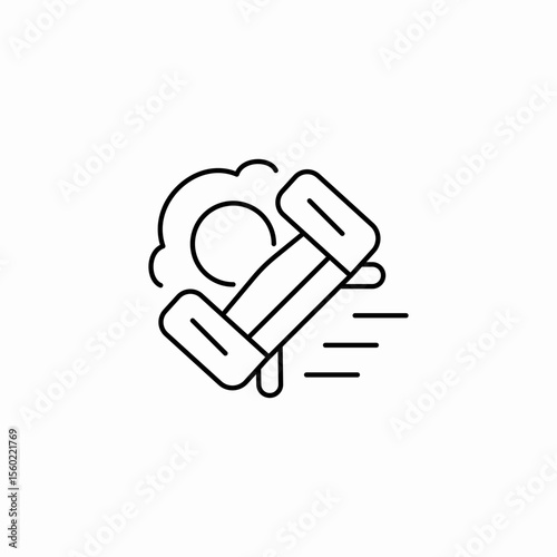 moving sofa quickly icon sign vector