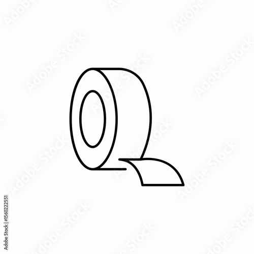 roll of tape icon sign vector