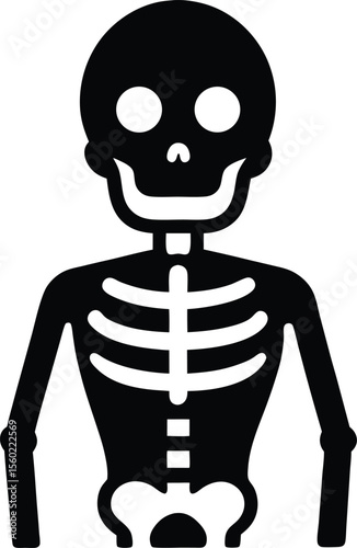Skeleton halloween silhouette black
