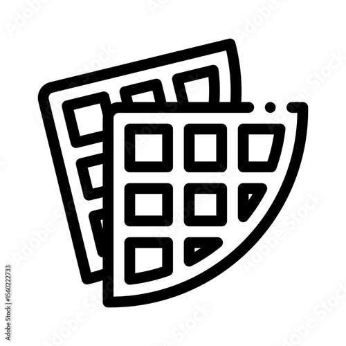 waffles line icon