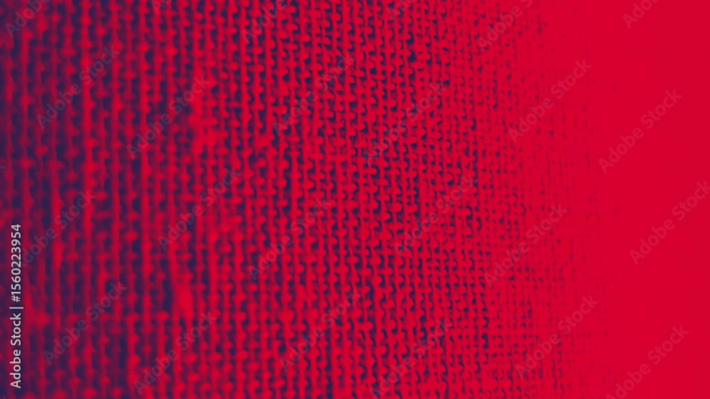 Abstract digital background with a vibrant red textured pattern fading into a gradient. A modern design evoking data, pixels, or a woven surface with dynamic perspective