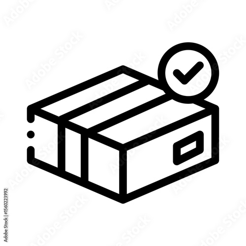 sealed box line icon