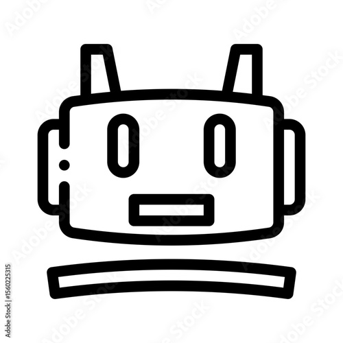 robot line icon